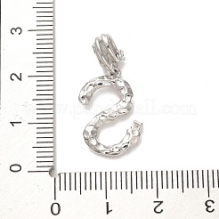 Ciondoli pendenti europei in ottone placcato a cremagliera con micro pavé di zirconi cubici&nbsp;KK-L210-015P-S