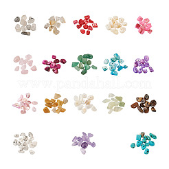 360 g 18 Farben Süßwassermuschel & Edelstein-Chip-Perlen-Sets&nbsp;G-CW0001-01