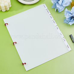 Feuilles intercalaires en plastique PP pour cahier&nbsp;AJEW-WH0609-113B