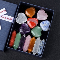 14 Stück Chakra-Herz & sechseckiges Prisma&nbsp;X1-PW-WG55180-01
