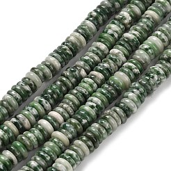 Natürliche grüne Fleck Jaspis Perlen Stränge&nbsp;G-Q159-B35-01