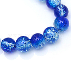 Perles de verre craquelé cuites au four&nbsp;X-CCG-S001-8mm-16
