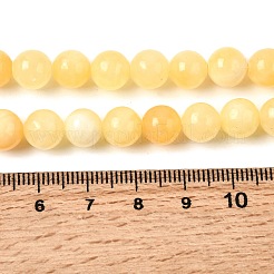 Natürliche gelbe Jade Perlen Stränge&nbsp;G-Q462-8mm-36