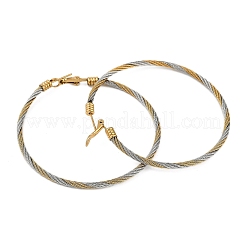 Orecchini a cerchio in acciaio inossidabile 304 placcati ioni (ip) per donna&nbsp;EJEW-M023-08C