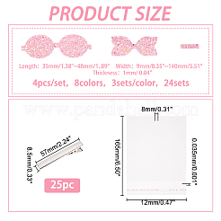 DIY-Set zur Herstellung leuchtender Haarspangen mit Schleife&nbsp;DIY-GL0003-90