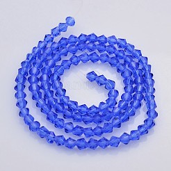 Sfaccettate perle di vetro bicone fili&nbsp;EGLA-P017-3mm-10