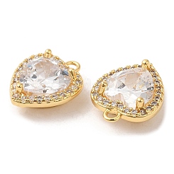 Pendenti in ottone e zirconi trasparenti&nbsp;ZIRC-Q202-05G