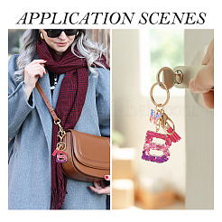 Porte-clés papillon en résine et alliage&nbsp;KEYC-TADJ0002-02G-B