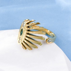304 Edelstahl mit offenen Ringen aus Strass&nbsp;RJEW-Q020-02G