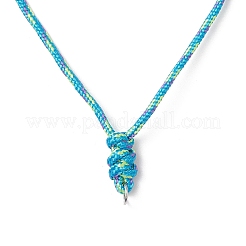 Fabrication de colliers réglables en cordon polyester et spandex&nbsp;NJEW-JN05362-03