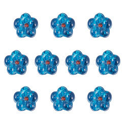 10 pieza de cuentas de lampwork transparentes hechas a mano con bultos&nbsp;LAMP-TADJ0001-48C