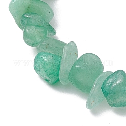 Di chip avventurina bracciali di perline tratto verdi naturali&nbsp;BJEW-JB11133-04