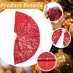 Jupe de sapin de noël en polyester&nbsp;DIY-WH20032-86B