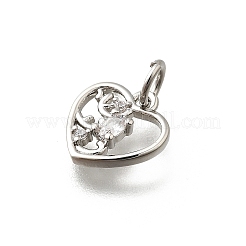 Breloques en laiton avec zircone cubique de micro pave&nbsp;KK-P295-25P
