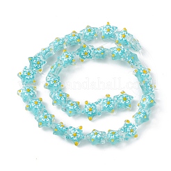 Abalorios de vidrio transparente hebras&nbsp;LAMP-F029-03G
