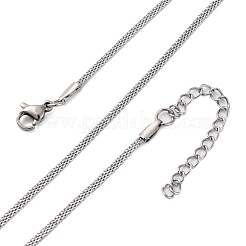 Colliers en maille d'acier inoxydable 304 pour femmes et hommes&nbsp;NJEW-P321-01P