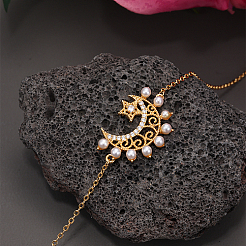 Messing-Mikropavé-Kubikzirkonia-Gliederarmbänder für Damen&nbsp;TF5146-1