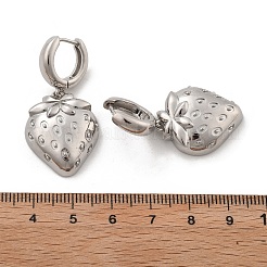 Boucles d'oreilles créoles en laiton sans plomb ni cadmium&nbsp;EJEW-R016-08P-01