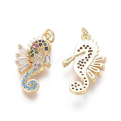 Pendentifs en laiton plaqué or&nbsp;X-ZIRC-L087-008G