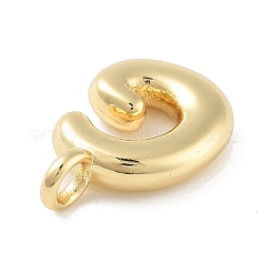 Pendenti con lettere a palloncino in ottone placcato a cremagliera&nbsp;KK-C050-01G-G