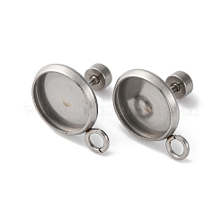 Boucle d'oreille à tige en acier inoxydable 304 anti-ternissement&nbsp;STAS-WH0042-03P-NR