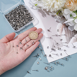 200 stücke 4 arten 304 edelstahl stud ohrring Zubehörse&nbsp;STAS-UN0058-11