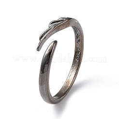 Anneau de manchette ouvert d'aile d'alliage pour des femmes&nbsp;RJEW-K239-17B-B