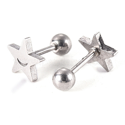 Anlaufgeschützte 201 Edelstahl Barbell Knorpel Ohrringe&nbsp;EJEW-R147-01