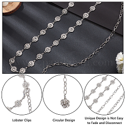 Chaînes à maillons en fer strass&nbsp;AJEW-FG0003-49