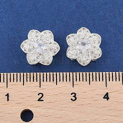 Gestell Messing Mikro pflastern Zirkonia Perlen&nbsp;KK-F879-02S-01