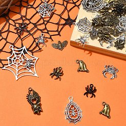 40 Stück 4 Farben Halloween-Anhänger aus Legierung&nbsp;FIND-YW0006-35