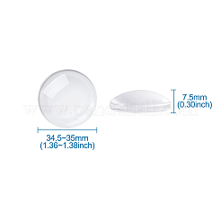 Transparente Glas Cabochons&nbsp;GGLA-CD0001-05