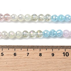 Chapelets de perles en verre électroplaqué&nbsp;EGLA-D300-06-6mm-08