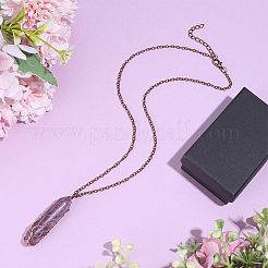 1 pendentif en améthyste naturelle en forme de balle&nbsp;NJEW-PA0001-01B