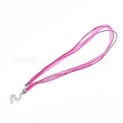 Creazione di collana in nastro di organza e cordoncino cerato&nbsp;NCOR-T002-146