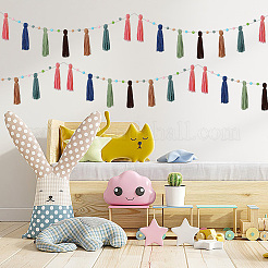 Girlande mit Wollfilzbällen und Quasten&nbsp;DIY-WH20011-28B