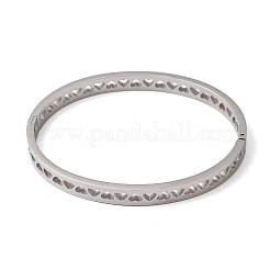 Bracelets à charnière creux en acier inoxydable 304 pour femmes&nbsp;BJEW-H644-06P