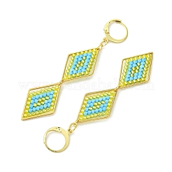 Orecchini con perline di vetro fatte a mano e chiusura a leva&nbsp;EJEW-MZ00368-02