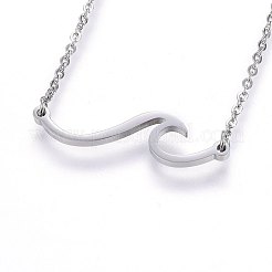 Collane con ciondolo in acciaio inossidabile 304&nbsp;NJEW-H491-17
