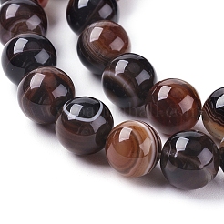 Chapelets de perles en agate à rayures naturelles/agates à bandes&nbsp;G-G582-10mm-45