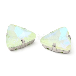 Triangolo moka fluorescente(mi) cucire su strass&nbsp;GGLA-Q086-01A-P05