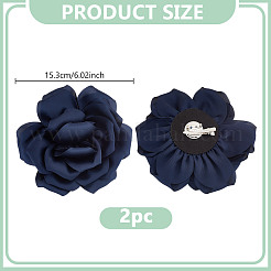 2 spillo in ferro con fiore in poliestere&nbsp;JEWB-GO0001-18D