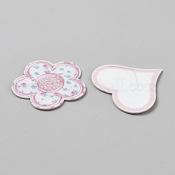 4 parche autoadhesivo bordado con estampado de flores de poliéster.&nbsp;PATC-TAC0011-07B