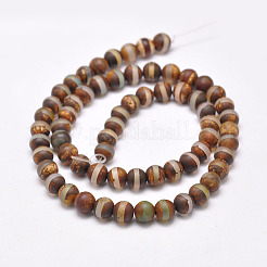 Lo stile tibetano naturale dzi borda i fili&nbsp;G-P229-A-07J-6mm