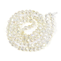 Electroplate transparentes abalorios de vidrio hebras&nbsp;EGLA-N017-05A-A02