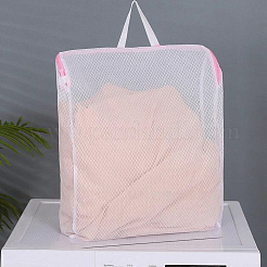2 bolsa de almacenamiento de ropa sucia con cremallera de poliéster de 2 colores&nbsp;ABAG-DJ0001-28B