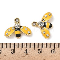 Legierung Emaille Strass Anhänger&nbsp;FIND-L024-17B-G