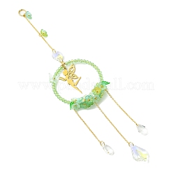 Acchiappasole a forma di fiore a goccia con perline di vetro e acrilico e 201 ciondoli a forma di fata in acciaio inossidabile&nbsp;HJEW-JM04988-01
