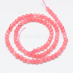 Chapelets de perle en jade blanc naturel&nbsp;G-R344-4mm-14