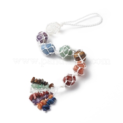 Decorazioni pendenti con 7 pietra preziosa chakra&nbsp;HJEW-JM00805-04